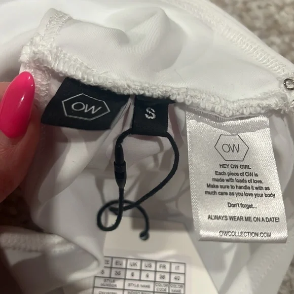 OW white twist too swim top - Picture 2 of 2